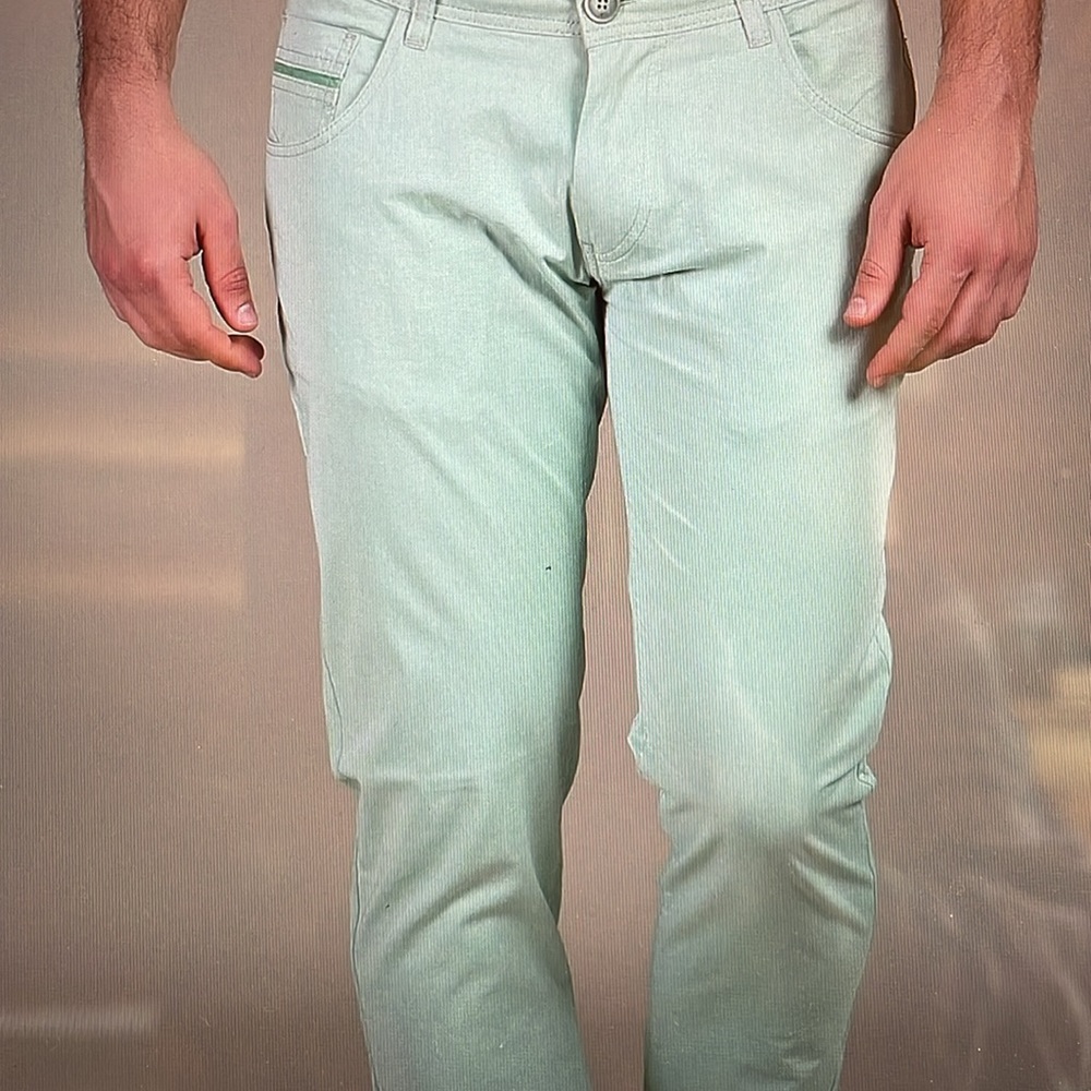 MONDO green stretch cotton pants Waist 38